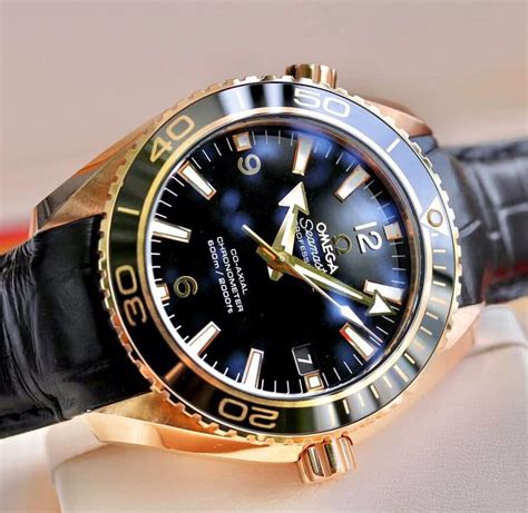 omega seamaster planet ocean ceragold replica|omega planet ocean used.